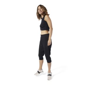 Reebok Studio Novelty Crop Top Damen - Schwarz - DE 701-LVE